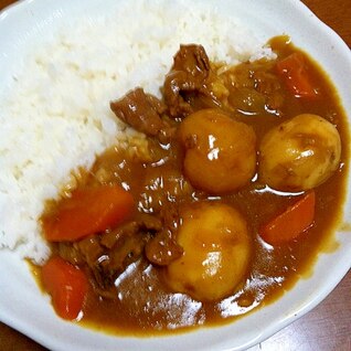 ecookで作る☆野菜ごろごろ牛すじカレー